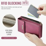 CaseMe Pequena bolsa transversal para celular feminina, com bloqueio de RFID, alça de ombro, carteira com compartimentos para cartões, Vermelho, Small - Imagem 4