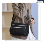 Bolsa Feminina Pequena Transversal em Nylon Crossbody Bolsa de Ombro com Alça à prova d'água, Bolsa de ombro leve Multi Bolsos Tiracolo - Imagem 3
