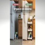 Carrinho Organizador Multiuso com Rodinhas 3 Andares | Movel Carrinho Estreito para Cozinha e Banheiro | Móvel Auxiliar Compacto para Espaços Pequenos - Imagem 3