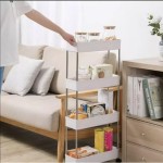 Carrinho Organizdador Com 4 Prateleiras de Plastico PVC Multiuso Com Rodinhas Para Jardim Armazenamento Cozinha Premium - Imagem 3