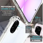 Capa Capinha Anti Shock Transparente + Película Para Samsung Galaxy A07 - Imagem 5
