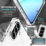 Capa Capinha Anti Shock Transparente + Película Para Samsung Galaxy A56 A56 5G - Imagem 5