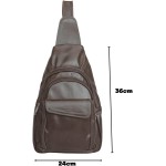 Bolsa de couro transversal masculina 100% legítimo elegante casual 013 preta e marrom dia a dia para trabalho - Imagem 4