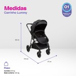 Carrinho de Bebê Cosco Kids, Lummy, Preto Absoluto - Imagem 5