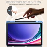 Capa para Samsung Galaxy Tab S10 Lite / S10 FE / S9 FE 10,9 Polegadas com S Pen Suporte de Lápis, TPU Macio Suporte Triplo Dobrável Estojo Protetora para Tablet (Azul Celeste) - Imagem 5