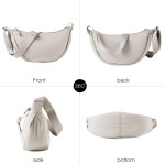 Bolsa tiracolo de nylon crescente para mulheres e homens, pochete transversal, bolsa tiracolo leve para viagem - Imagem 3