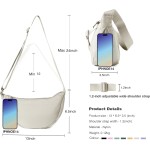 Bolsa tiracolo de nylon crescente para mulheres e homens, pochete transversal, bolsa tiracolo leve para viagem - Imagem 4