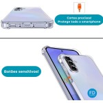 Kit Capinha Capa para Samsung Galaxy S25 FE Anti-Impacto Premium Transparente + Película de Cerâmica 9D – FD Acessórios. - Imagem 4