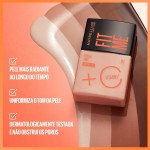 Maybelline NY Fit Me Fresh Tint Base Líquida, Proporciona Efeito Glow Natural, Controla a Oleosidade e Uniformiza a Pele com Vitamina C e FPS 50, Cor 04, 30ml - Imagem 3
