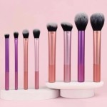 Kit de Pincéis de Maquiagem Portátil Conjunto Completo para Viagens Trabalho e Uso Diário Cerdas Macias para Aplicação Uniforme para Dia das Mães e Aniversários (8 Pincéis)