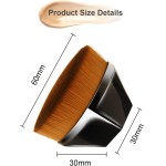 Pincel reto de maquiagem facial para base Endoto, alta densidade, hexágono, mágico, Kabuki, para misturar cosméticos líquidos, cremosos ou em pó de forma impecável, com estojo portátil - Imagem 5