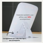 Espelho Maquiagem Com Touch E Borda Luz De Led Mesa Espelho Facial Portátil - Imagem 7