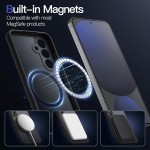 JETech Capa Magnética para Samsung Galaxy S24 FE, Compatível com MagSafe, Case Capinha para Translúcida Fosca Traseira à Prova de Choque (Preto) - Imagem 3