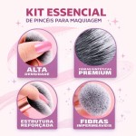Kit de Pincéis de Maquiagem com 8 Peças, Cerdas Sintéticas Macias, Conjunto Completo para Base, Pó, Blush, Corretivo, Iluminador, Sombras e Contorno – Qualidade Premium LNSTORE® - Imagem 4