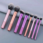 Kit de Pincéis de Maquiagem com 8 Peças, Cerdas Sintéticas Macias, Conjunto Completo para Base, Pó, Blush, Corretivo, Iluminador, Sombras e Contorno – Qualidade Premium LNSTORE® - Imagem 8