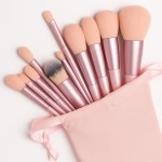 Kit de Pincéis de Maquiagem Profissional 13 Peças Cerdas Sintéticas Macias Cabos ergométrico Estojo Organizador Pincéis para Rosto e Olhos Completo (Verde) - Imagem 4