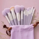 Kit de Pincéis de Maquiagem Profissional 13 Peças Cerdas Sintéticas Macias Cabos ergométrico Estojo Organizador Pincéis para Rosto e Olhos Completo (Verde) - Imagem 5