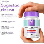 Kit 2un Metilcobalamina 5.000mcg MAX DOSE B12 Ativa SUBLINGUAL de Absorção Rápida – 120 Cápsulas - Suplemento Alimentar Sublingual - Imagem 3