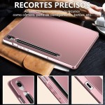 Capa para Samsung Galaxy Tab S10 Lite / S10 FE / S9 FE 10,9 Polegadas com S Pen Suporte de Lápis, TPU Macio Suporte Triplo Dobrável Estojo Protetora para Tablet (Rosa) - Imagem 7