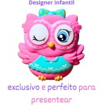 Kit Maquiagem Infantil Coruja com Sombras e Batom - Imagem 2