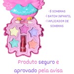 Kit Maquiagem Infantil Coruja com Sombras e Batom - Imagem 3