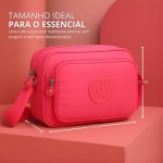 Bolsa Transversal, Multi Compartimentos, Alça Ajustável, Compacta Casual, Ideao para Viagens, Resitente Agua. - Imagem 7