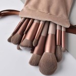 kit de Pincéis de Maquiagem 13 peças com Bolsa de Armazenamento para Base em Pó Solto Blush Corretivo Sombra Conjunto de Pincéis Cosméticos Sobrancelha CORES SORTIDAS - Imagem 6