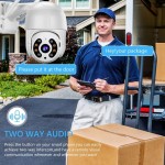KIT 2 Câmeras de Segurança Domo WiFi PTZ externa, Câmera IP sem fio com visão de 360°, Visão noturna colorida, Áudio bidirecional, Detecção de movimento, Alerta de atividade - BELLA NET - Imagem 5
