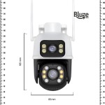 Câmera De Segurança Sem Fio Wi-fi Externa Interna HD 3MP Lente Dupla Giratória Smart IP66 Prova D'água Visão Noturna Infravermelho Chamada de Voz Bidirecional Premium - Imagem 6