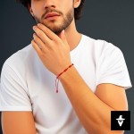 Pulseira Kabbalah 7 Nós Corda Vermelha Ajustável de 15 a 25cm O Francisco Original - Imagem 6