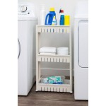 Organizador de 3 Prateleiras com Rodinhas Branco – Ideal para Cozinha, Banheiro e Lavanderia - Imagem 4