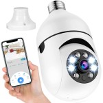 Câmera Lâmpada WiFi 360° IP Full HD 1080p Segurança Giratória Visão Noturna Infravermelho Detecção de Movimento Bivolt Monitoramento Acabamento Premium - Imagem 8