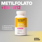 L-metilfolato De Cálcio B6 B12 Easy Boost Ácido Fólico 60caps - Imagem 4