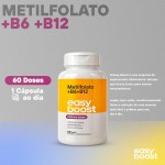 L-metilfolato De Cálcio B6 B12 Easy Boost Ácido Fólico 60caps - Imagem 8