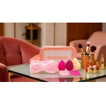Kit de Maquiagem 7 Peças com Necessaire, Esponjas, Puff, Almofada, Faixa para Cabelo, Conjunto para Beleza e Skincare - Imagem 6