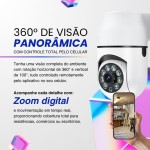 Câmera Segurança WiFi Tomada Sem Fio 2MP 1080p – Visão 360° Noturna Infravermelha, Áudio Bidirecional, Detecção Movimento, MicroSD 128GB, App Yoosee Android iOS - Imagem 3