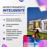 Câmera Segurança WiFi Tomada Sem Fio 2MP 1080p – Visão 360° Noturna Infravermelha, Áudio Bidirecional, Detecção Movimento, MicroSD 128GB, App Yoosee Android iOS - Imagem 5