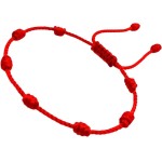 Pulseira Kabbalah 7 Nós Corda Vermelha Ajustável de 15 a 25cm GSA - Original