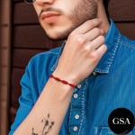 Pulseira Kabbalah 7 Nós Corda Vermelha Ajustável de 15 a 25cm GSA - Original - Imagem 6