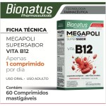 Metilcobalamina Vitamina B12 Bionatus Frutas Vermelhas Mastigável 60comp - Imagem 2