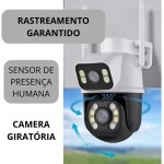 Câmera De Segurança Sem Fio Wi-fi Externa Interna HD 3MP Lente Dupla Giratória Smart IP66 Prova D'água Visão Noturna Infravermelho Chamada de Voz Bidirecional Premium - Imagem 2