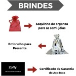 Pulseira Bracelete Prego Feminina Dourada De Aço Inox - Imagem 2