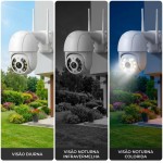 Câmera de Segurança Wi-Fi Externa 360° Full HD com Visão Noturna Infravermelha, Detecção de Movimento e Monitoramento pelo Celular em Tempo Real – Premium À Prova d’Água - Imagem 8