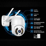 Câmera de Segurança Wi-Fi Externa 360° Full HD com Visão Noturna Infravermelha, Detecção de Movimento e Monitoramento pelo Celular em Tempo Real – Premium À Prova d’Água - Imagem 9