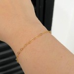 Kit 2 Pulseiras Coração, Bolinha Folheadas Premium Dourado Conjunto 2 Peças - Imagem 5