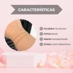 Kit 2 Pulseiras Coração, Bolinha Folheadas Premium Dourado Conjunto 2 Peças - Imagem 7