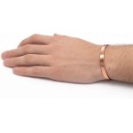 Pulseira Bracelete de Cobre Puro Minimalista Ajustável - Imagem 3