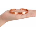 Pulseira Bracelete de Cobre Puro Minimalista Ajustável - Imagem 6