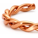 Pulseira Bracelete de Cobre Puro Trançada Ajustável - Imagem 2