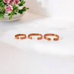 Kit 2 Pulseiras Bracelete Ajustável de Cobre Puro G 18cm - Imagem 3